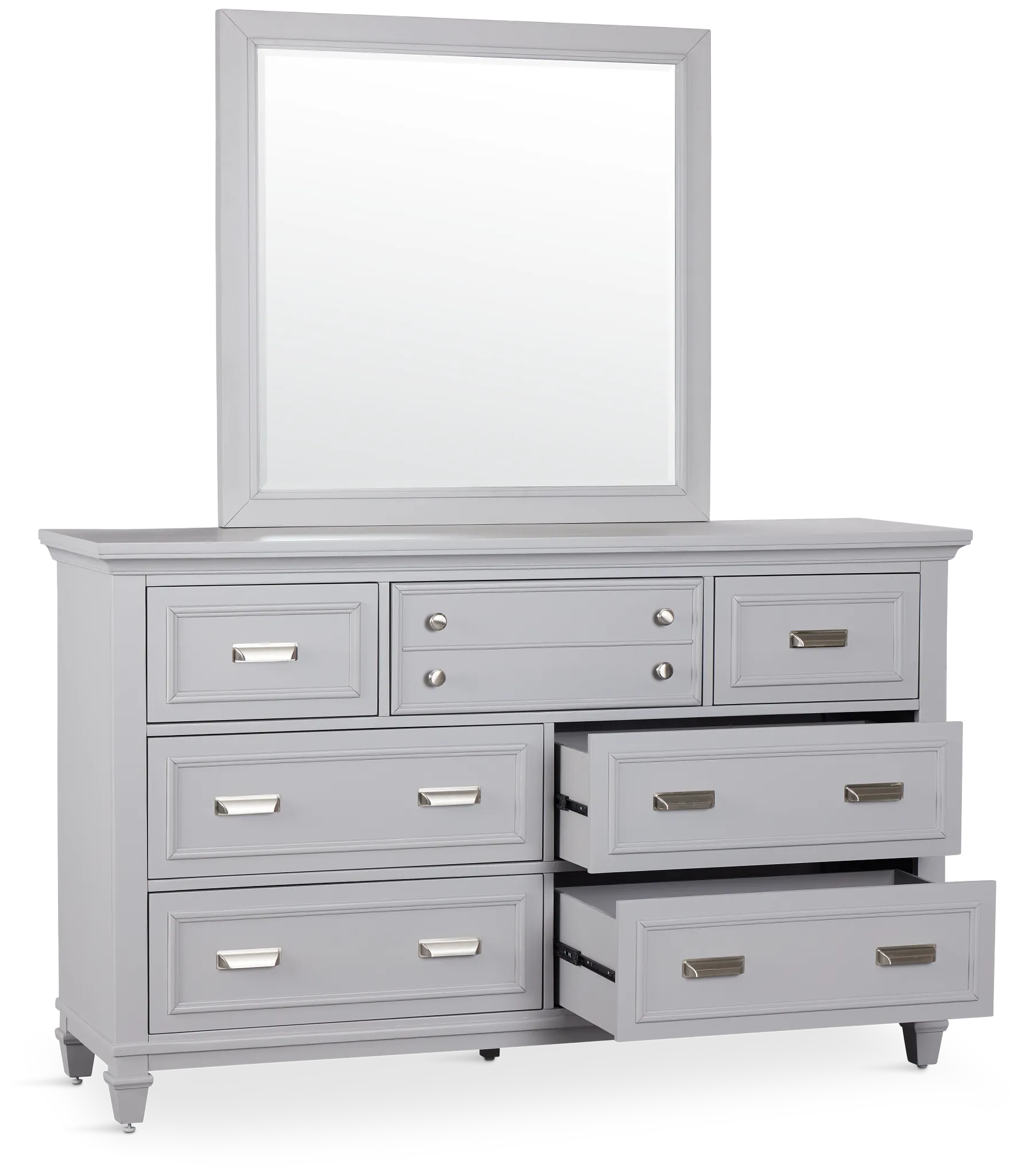 Cape Cod Gray Dresser & Mirror