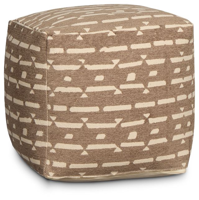 Pali Gray Accent Pouf