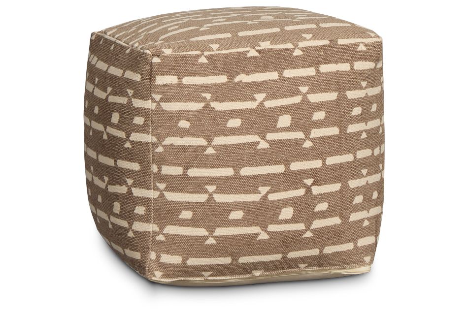 Pali Gray Accent Pouf