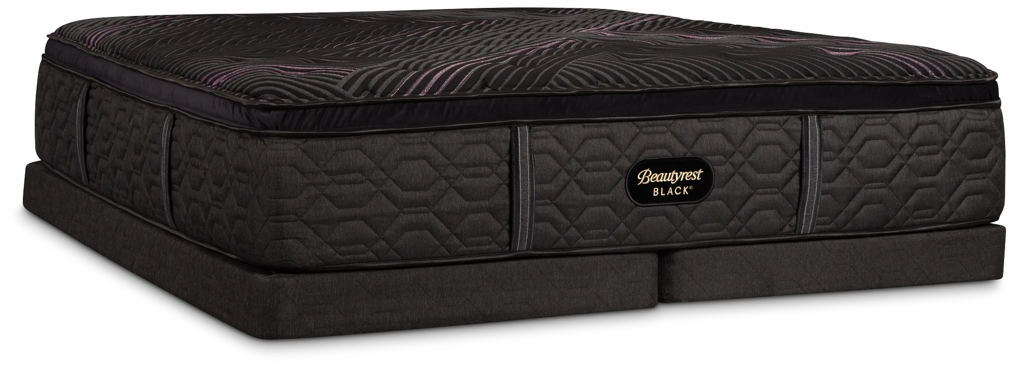 Beautyrest Black Series Two Plush Pillow Top Low-profile Mattress Set