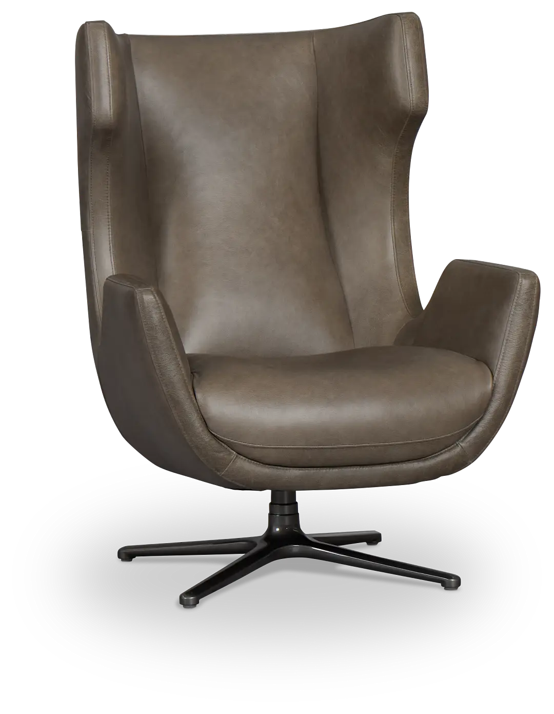 Penn Dark Gray Leather Swivel Accent Chair Penn Dark Gray Leather Swivel Accent Chair