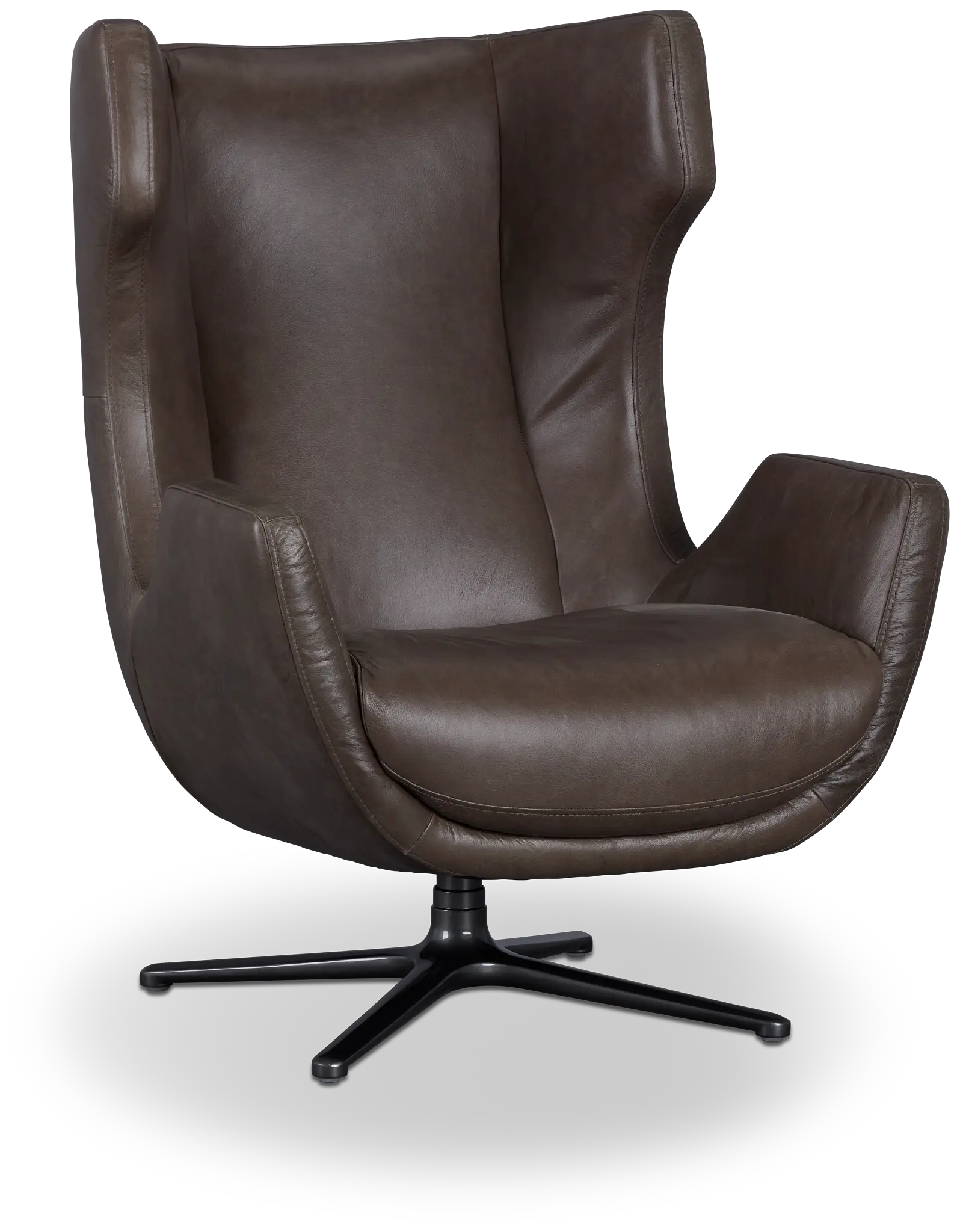 Penn Dark Gray Leather Swivel Accent Chair Penn Dark Gray Leather Swivel Accent Chair