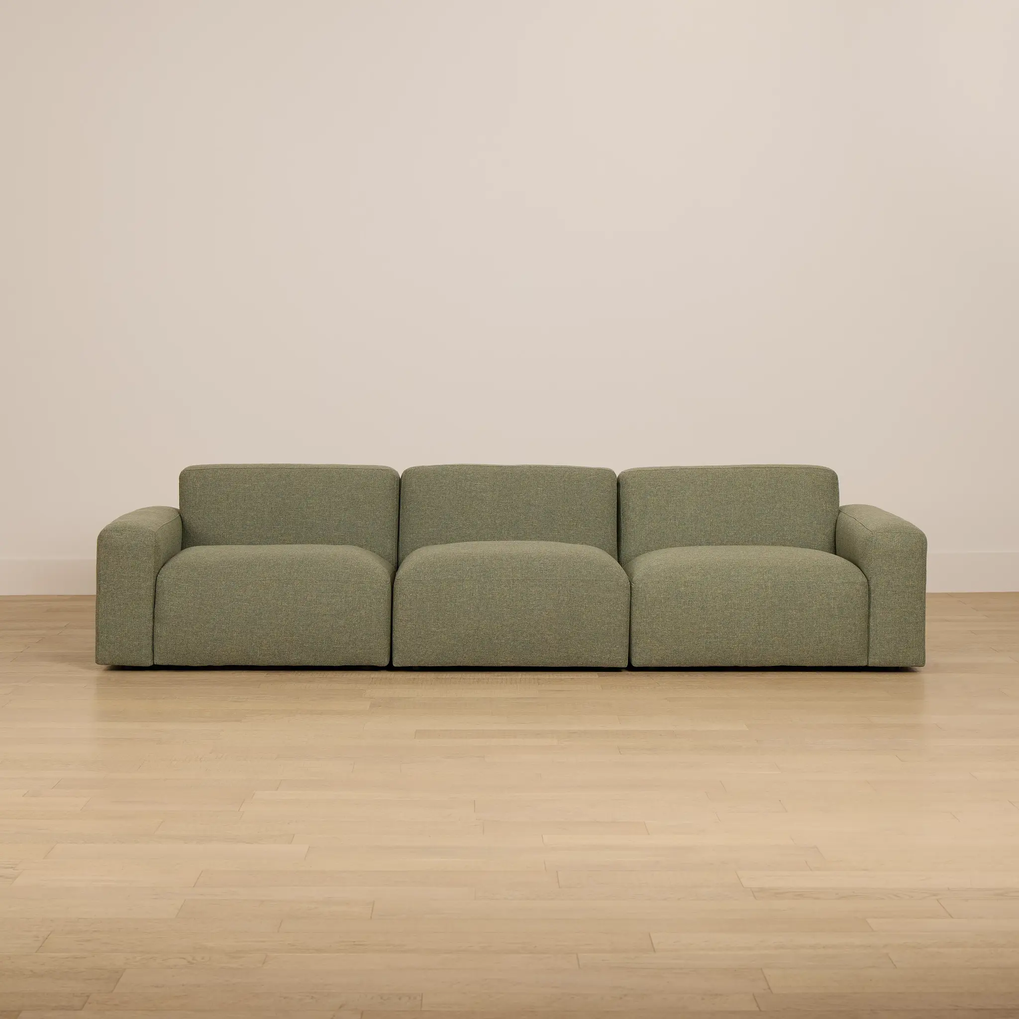 Baylor Green Fabric 3-piece Modular Sofa Baylor Green Fabric 3-piece Modular Sofa