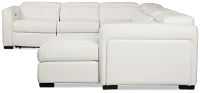 Melody White Storage Medium Right Dual Power Chaise Sleeper Sectional