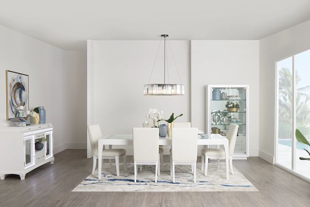 Milan White Upholstered Side Chair
