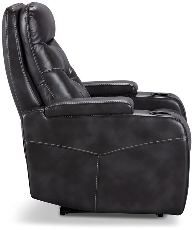 Slater2 Gray Micro Power Recliner With Power Headrest
