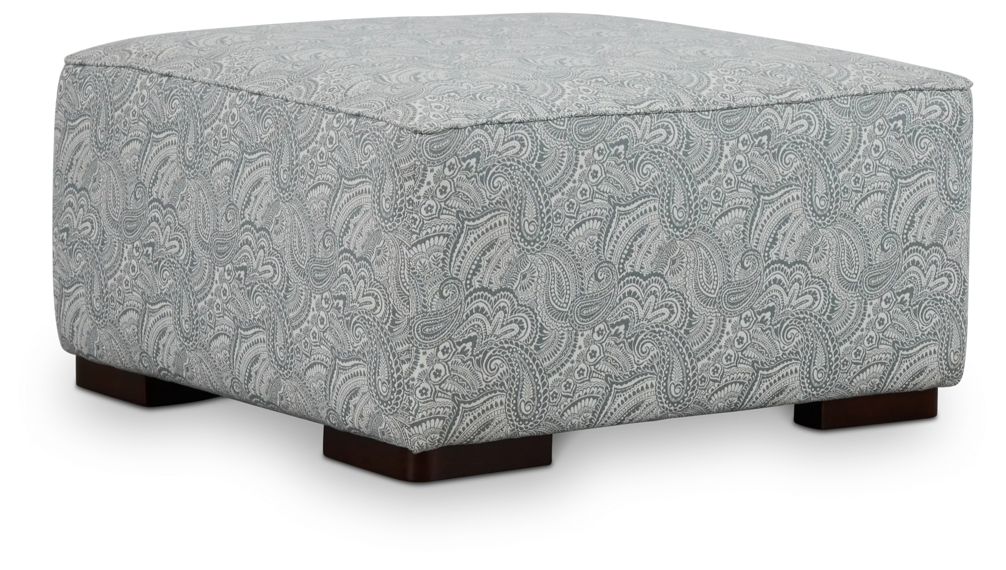Venezia Blue Fabric Cocktail Ottoman