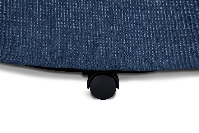 Rhodes Dark Blue Fabric Swivel Chair