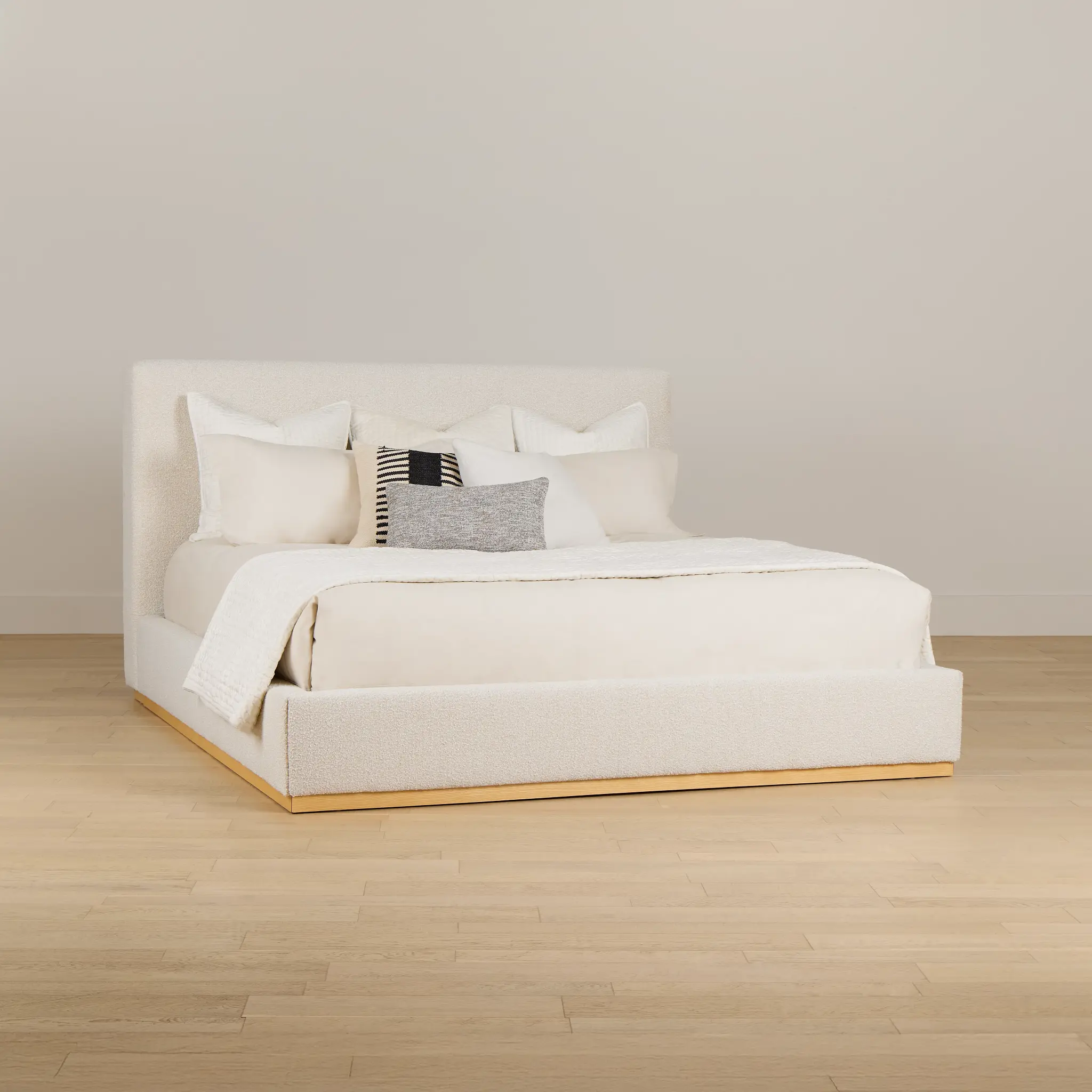 Calabasas Beige Uph Panel Bed Calabasas Beige Uph Panel Bed