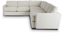 Noah Ivory Fabric Medium Two-arm Sectional