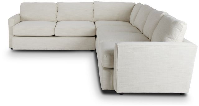 Noah Ivory Fabric Medium Two-arm Sectional