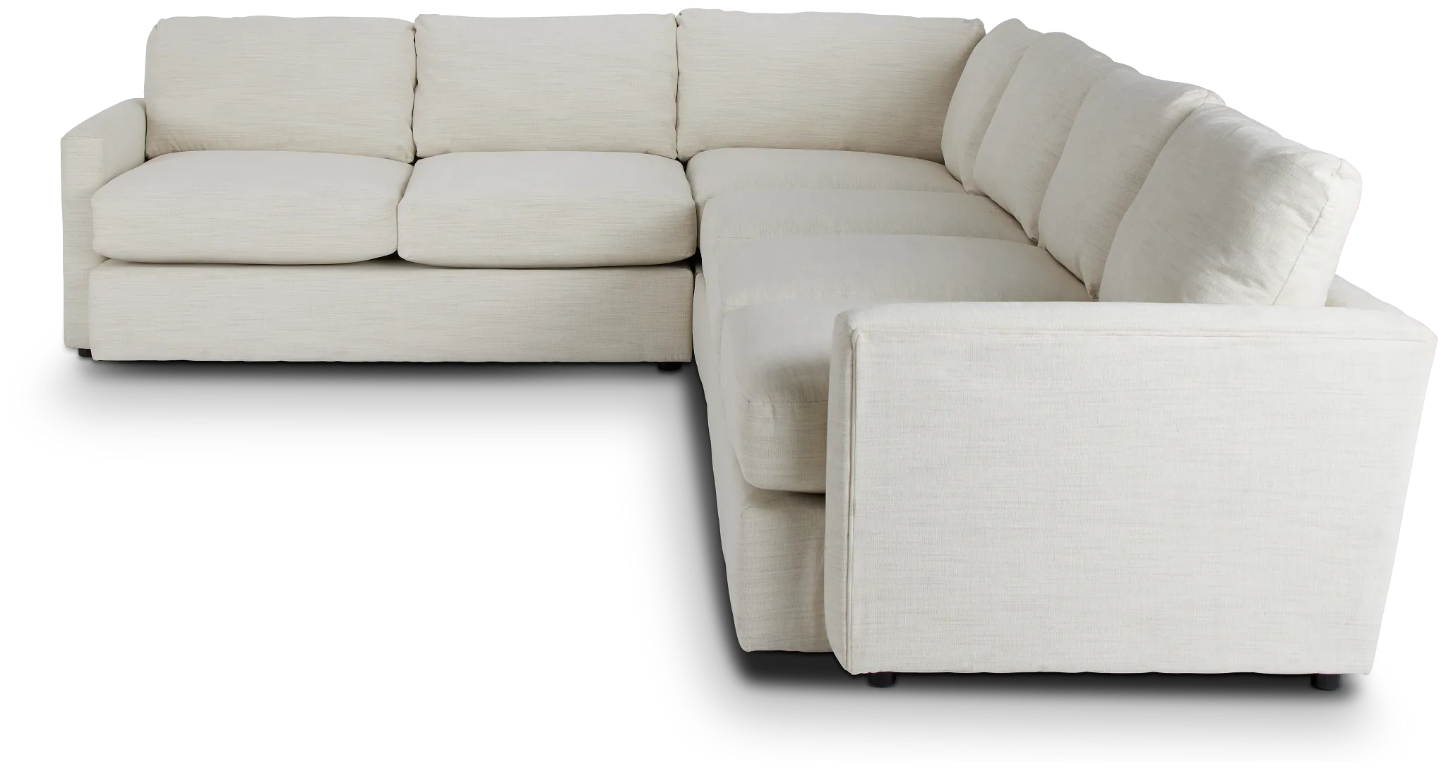 Noah Ivory Fabric Medium Two-arm Sectional