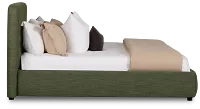 Williamsburg Green Upholstered Platform Bed