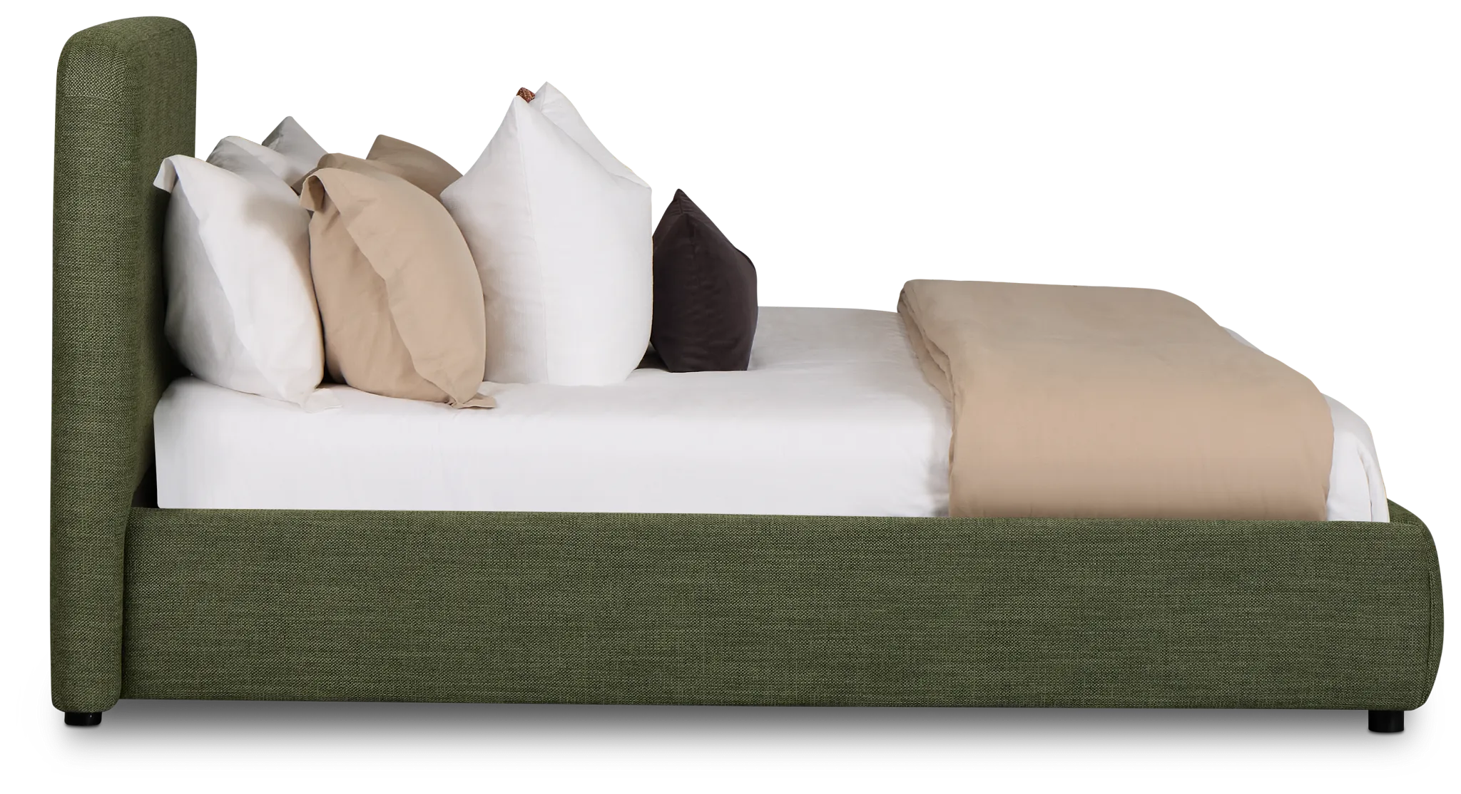 Williamsburg Green Upholstered Platform Bed