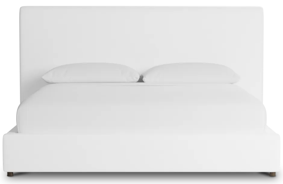 Grayton Peyton White 54" Upholstered Platform Bed