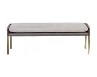 Monroe Gray Upholstered Bench