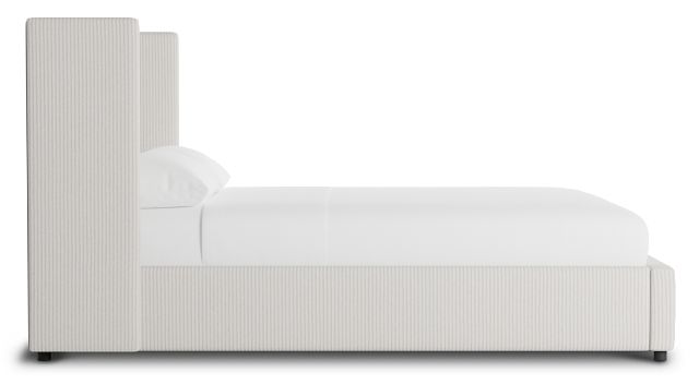 Captiva Lucy Light Beige 48" Upholstered Shelter Bed
