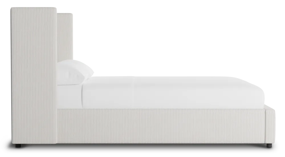 Captiva Lucy Light Beige 48" Upholstered Shelter Bed