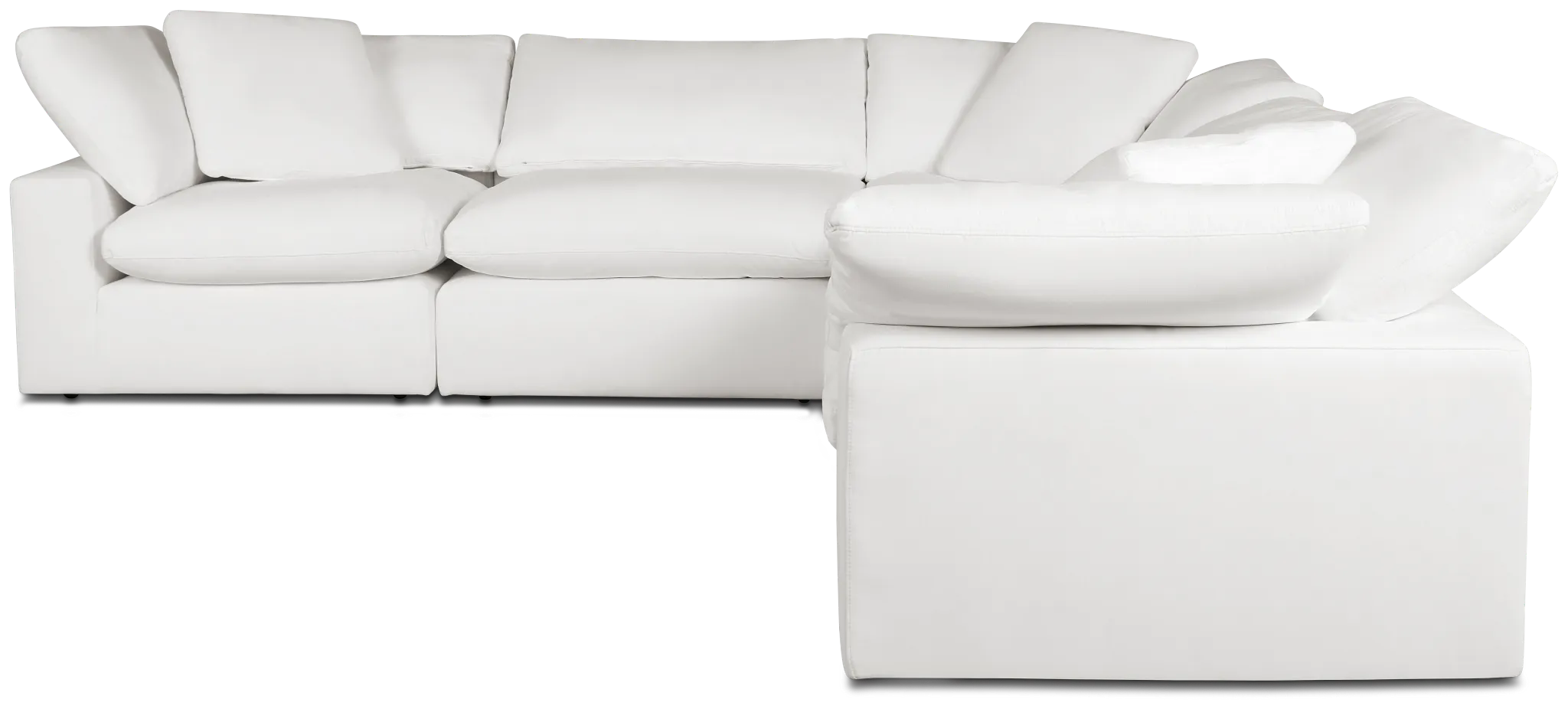 Nixon White Fabric 5-piece Modular Sectional