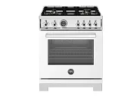 Bertazzoni 304 Series White 30" Dual Fuel Range