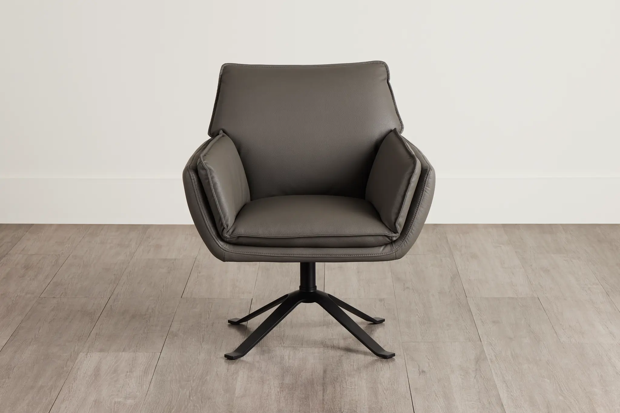 Farley Dark Gray Micro Swivel Accent Chair Farley Dark Gray Micro Swivel Accent Chair