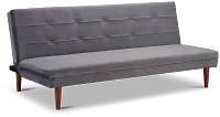 Ellie Dark Gray Velvet Sofa Futon