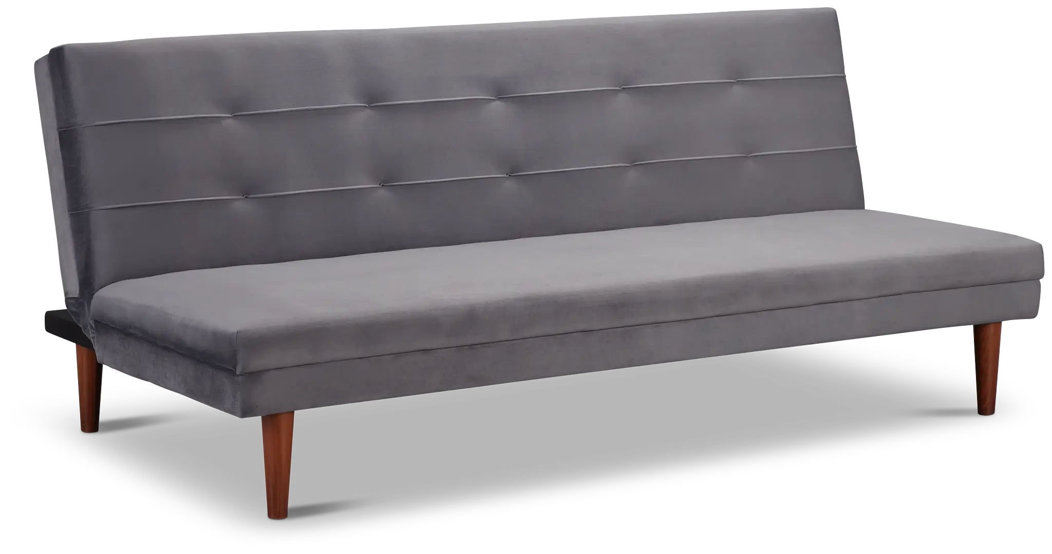 Ellie Dark Gray Velvet Sofa Futon Ellie Dark Gray Velvet Sofa Futon