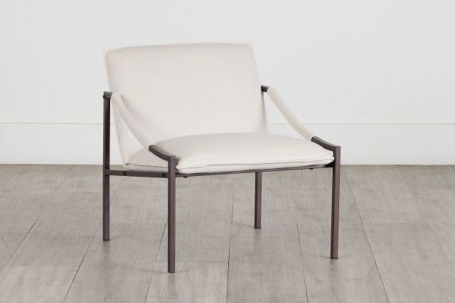 Penelope White Velvet Accent Chair