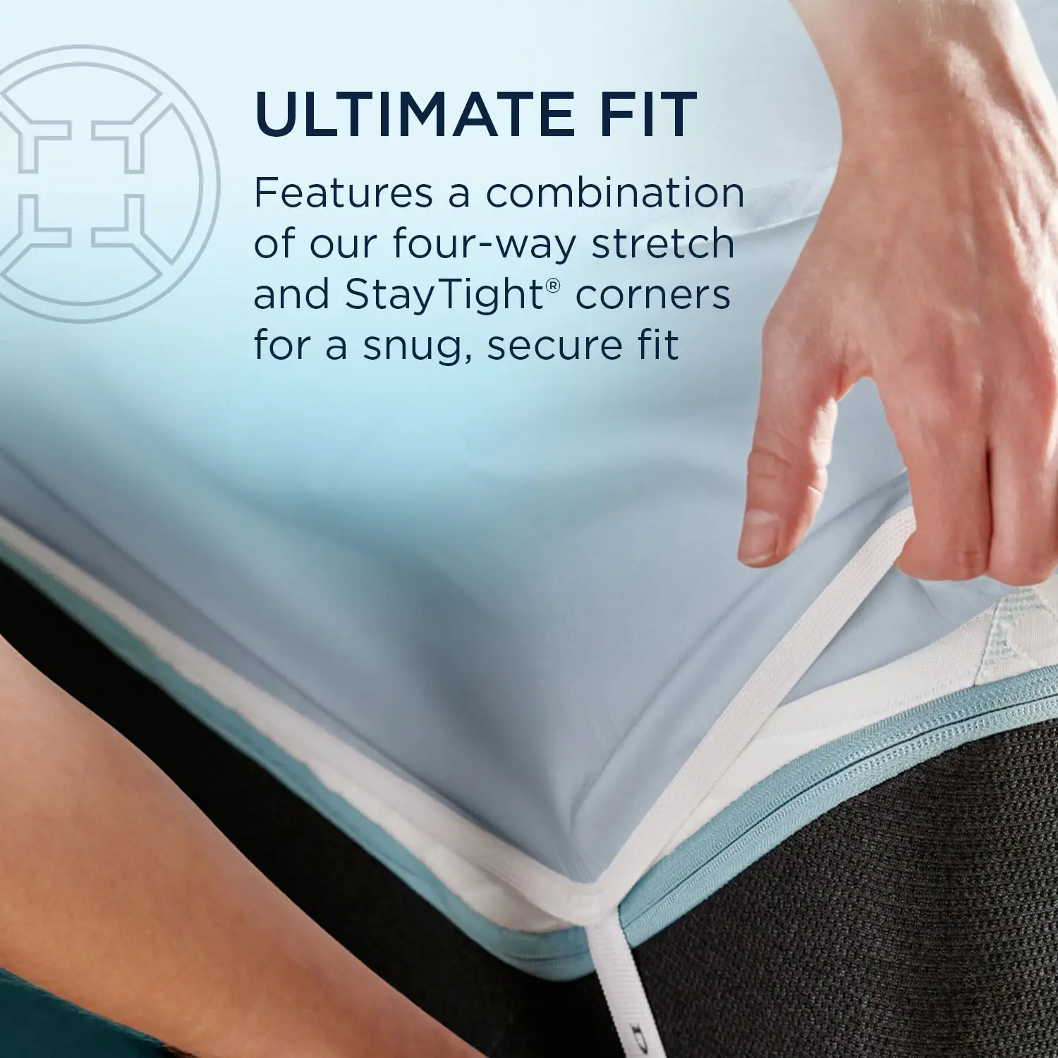 Tempur-pedic Breeze Cooling Light Blue Tencel Ctn Sheets Tempur-pedic Breeze Cooling Light Blue Tencel Ctn Sheets