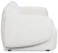 Halsey White Fabric 2-piece Modular Sofa