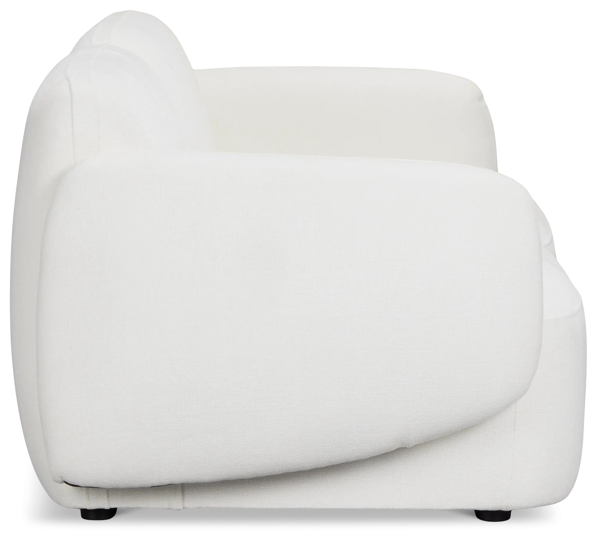 Halsey White Fabric 2-piece Modular Sofa