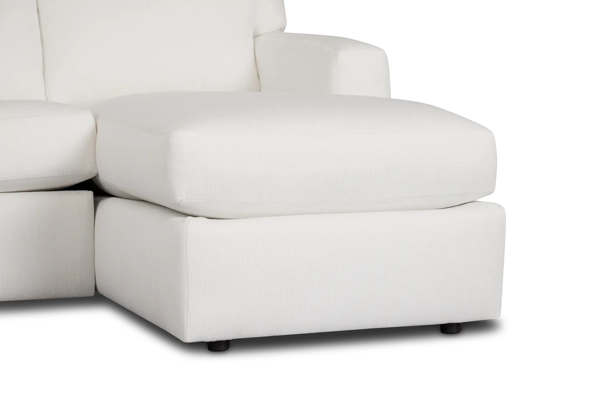 Rhodes White Fabric Medium Right Chaise Sectional Rhodes White Fabric Medium Right Chaise Sectional