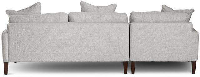Morgan Light Gray Fabric Small Left Chaise Sectional W/ Wood Legs (4)