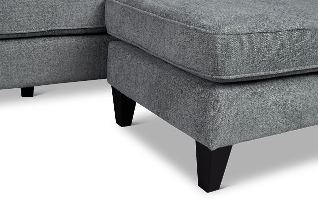 Cory Blue Fabric Chaise Sectional