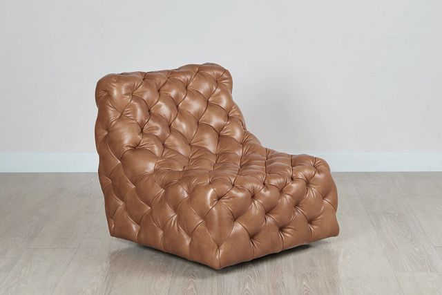 Rigby Brown Leather Swivel Accent Chair (0)
