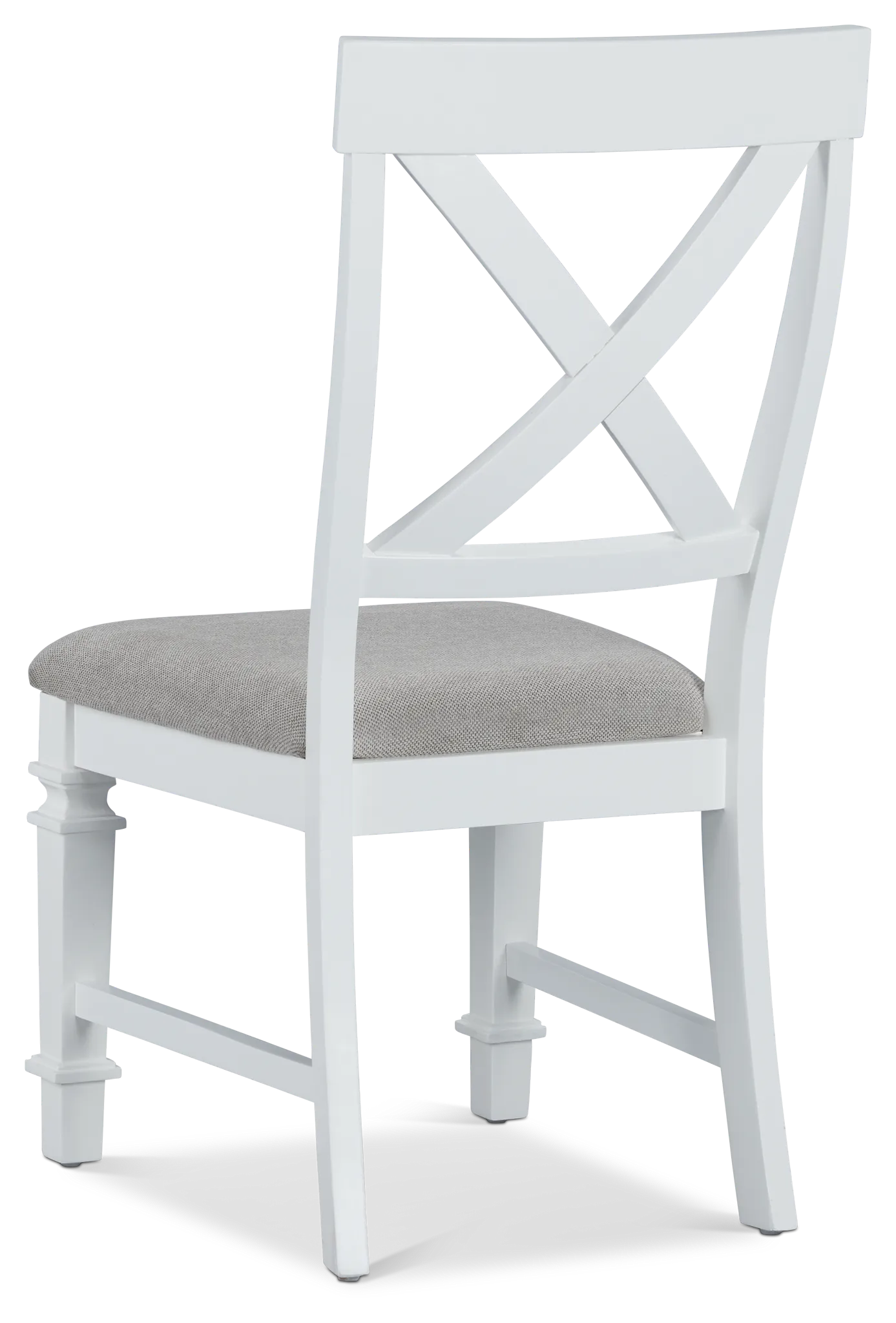 Marina2 White Wood Upholstered Side Chair