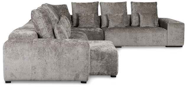 Skylar Gray Fabric Medium Left Chaise Sectional