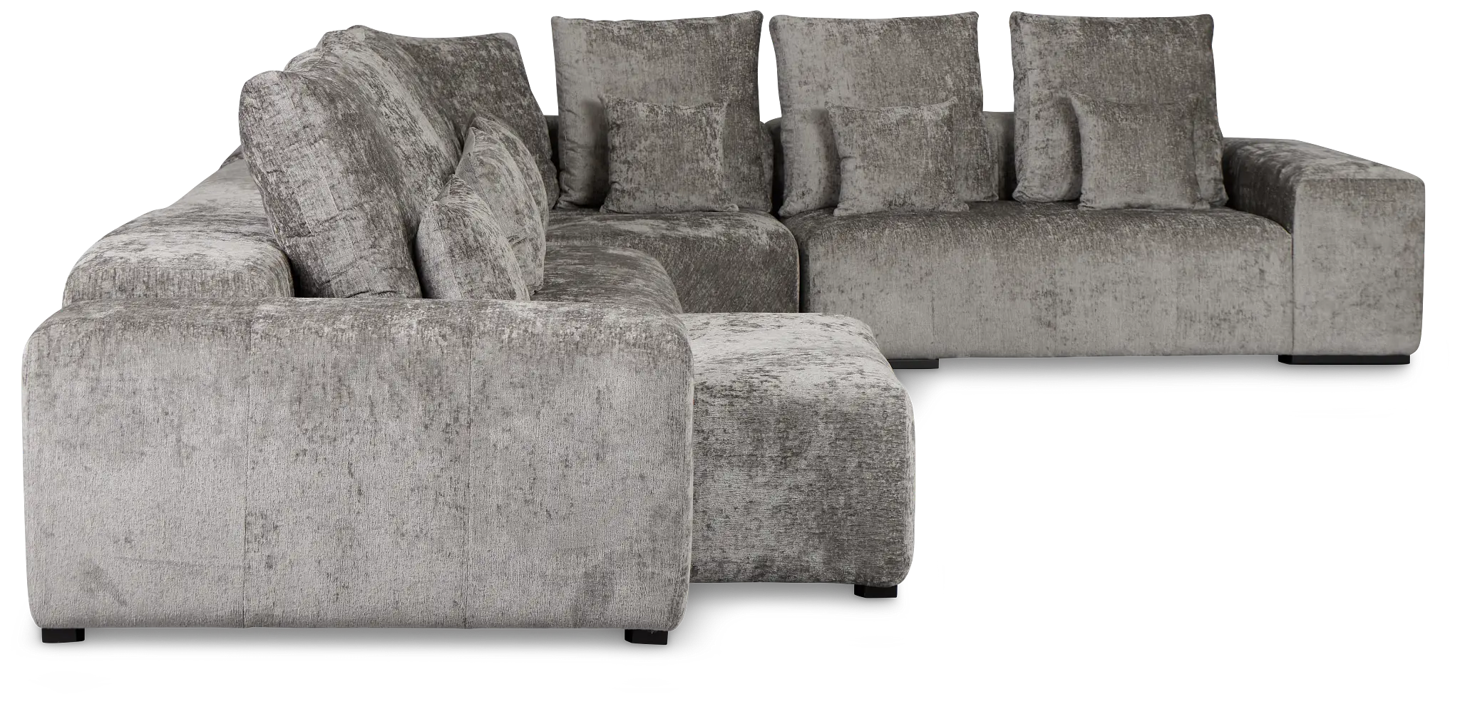 Skylar Gray Fabric Medium Left Chaise Sectional Skylar Gray Fabric Medium Left Chaise Sectional