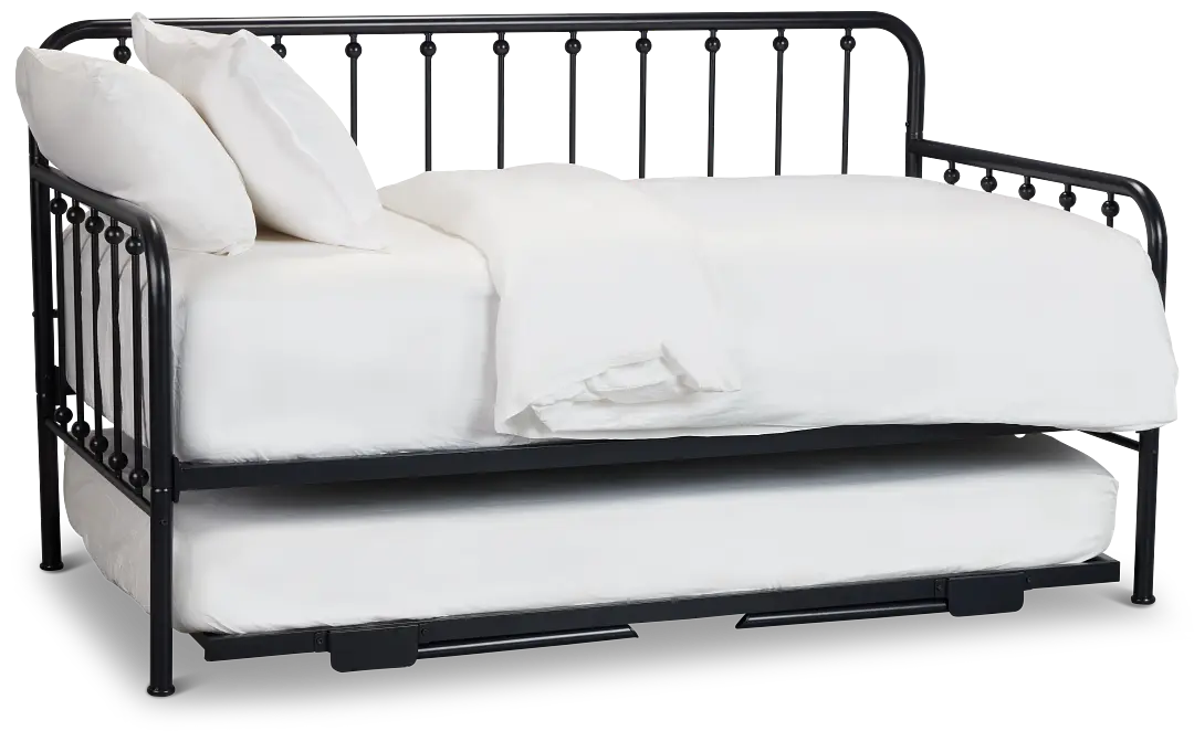Rory Black Metal Trundle Daybed Rory Black Metal Trundle Daybed