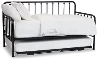 Rory Black Metal Trundle Daybed