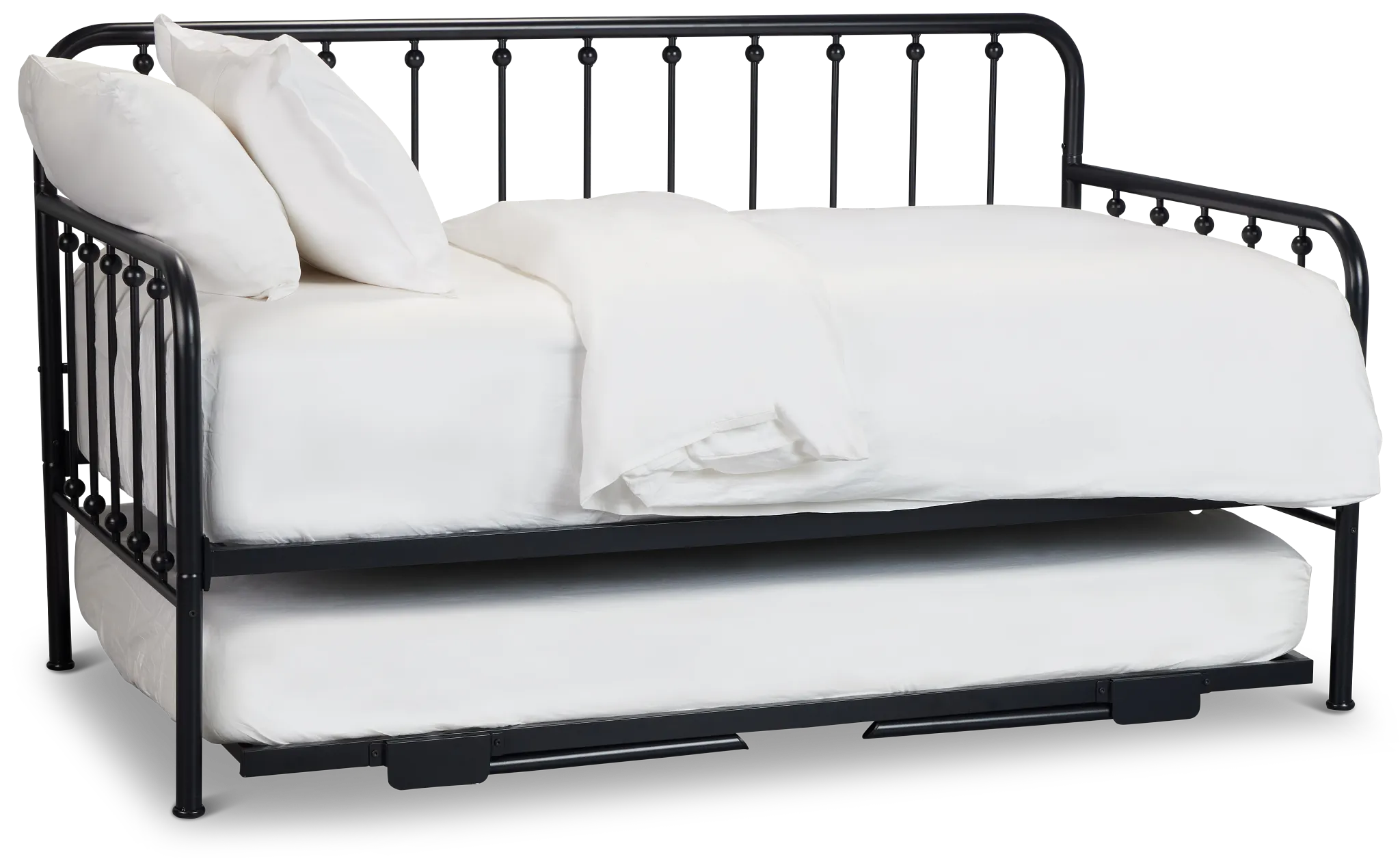 Rory Black Metal Trundle Daybed