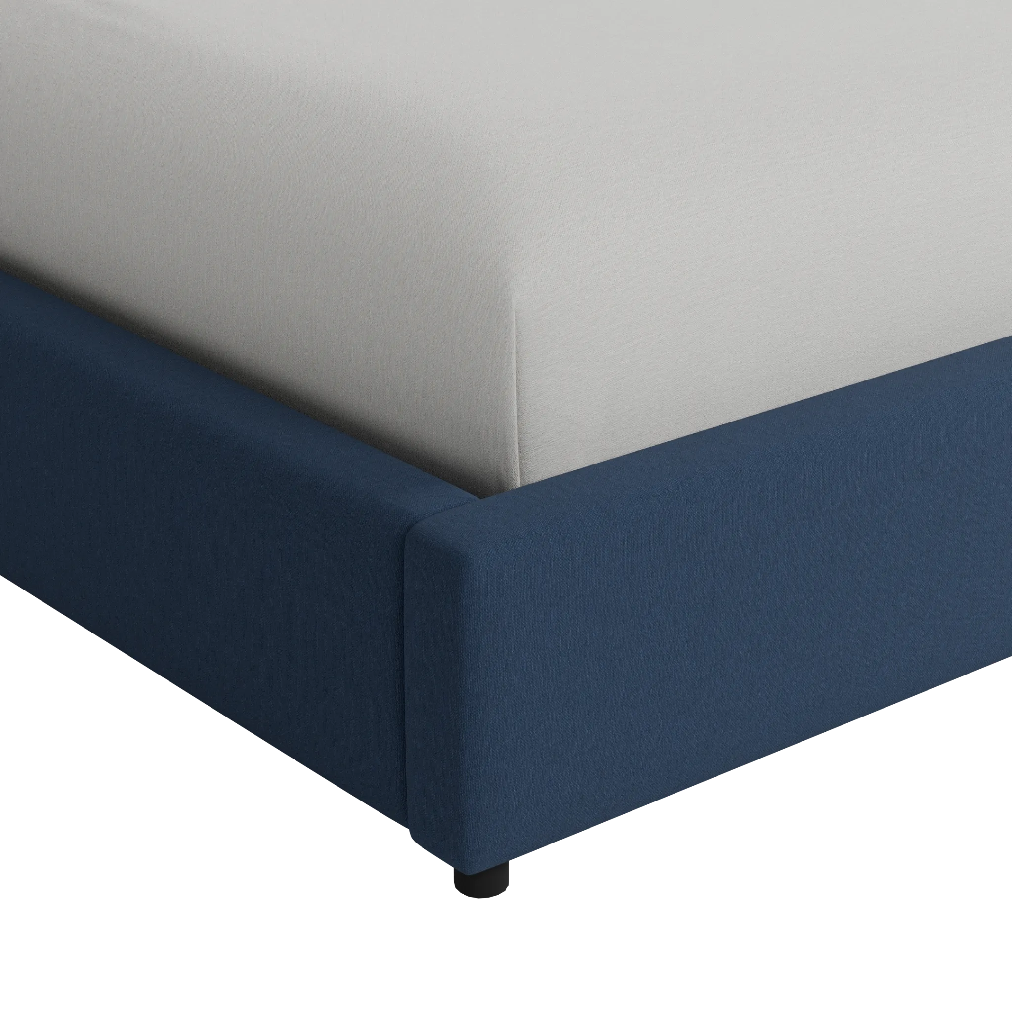 Grayton Revenue Dark Blue 44" Upholstered Platform Bed