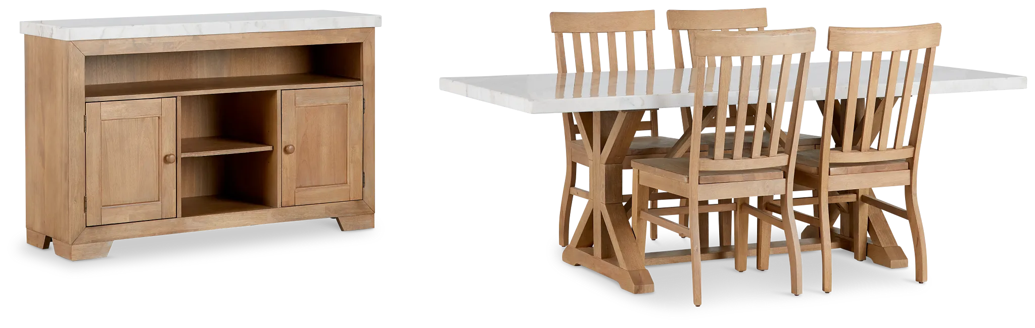 Somerset White Rect Dining Room