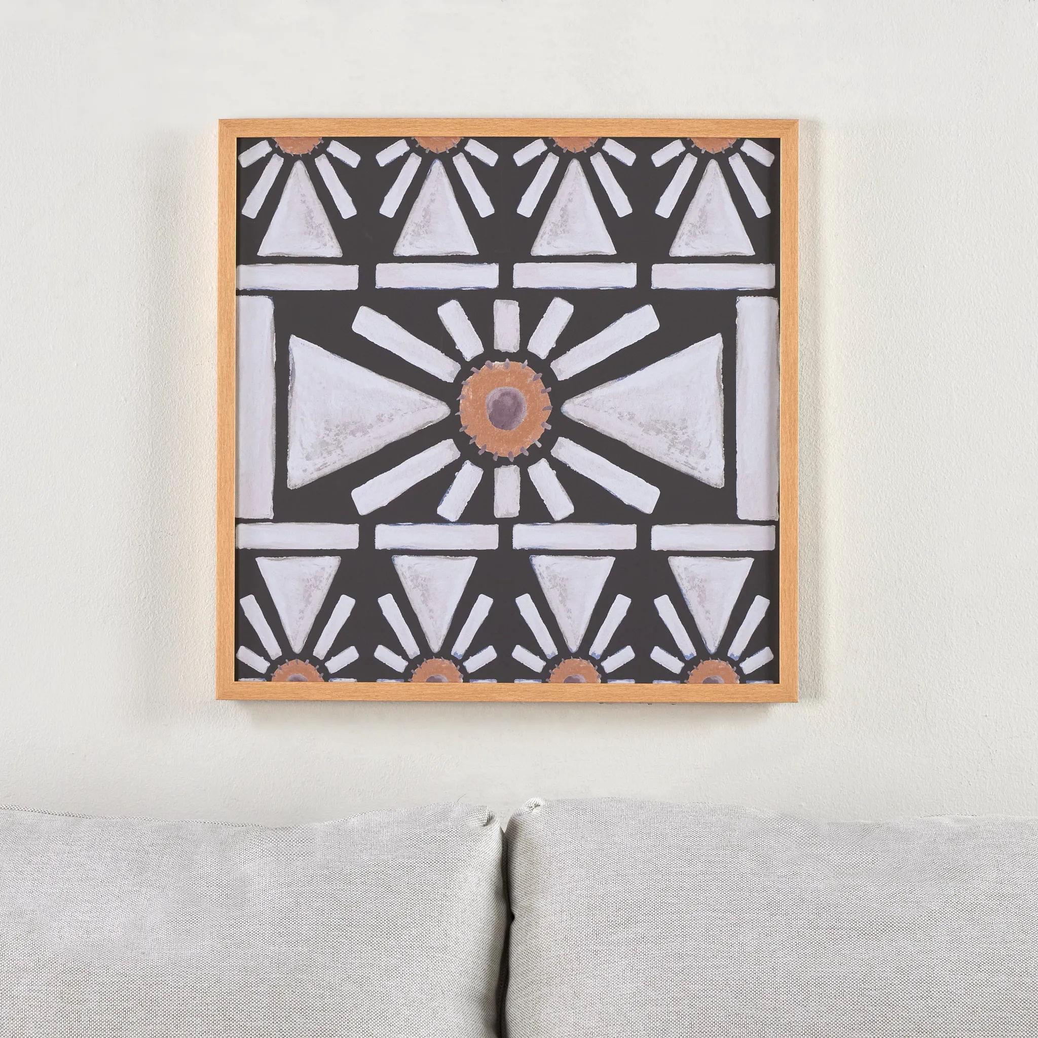 Checka Dark Green Framed Wall Art