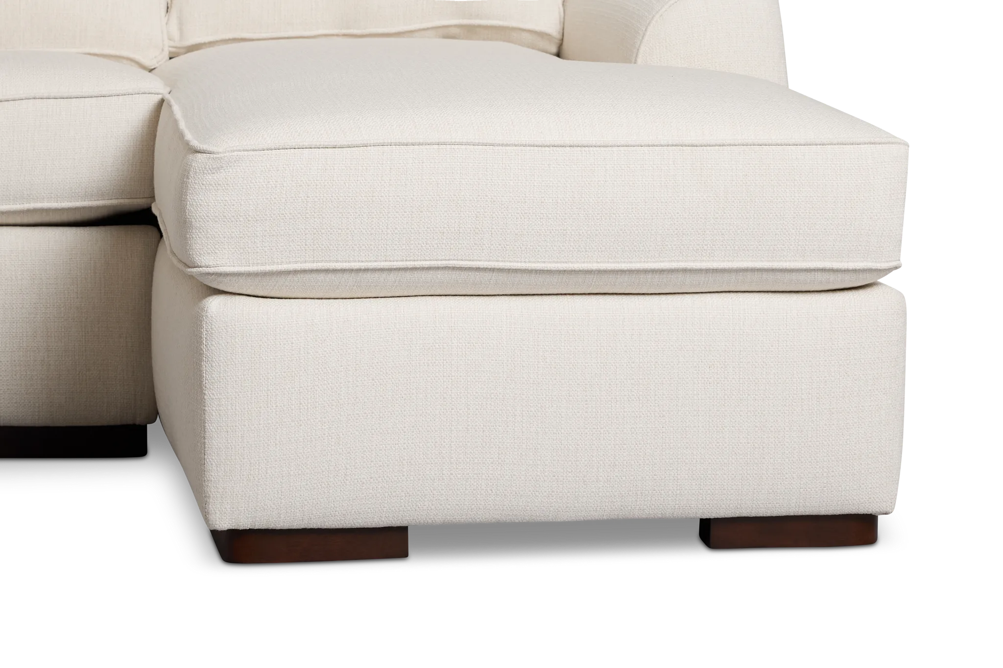 Sinclair Light Beige Fabric Right Chaise Memory Foam Sleeper Sectional
