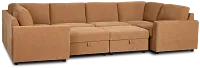 Addie Brown Fabric 8-piece Pit Storage Sectional