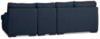 Sinclair Dark Blue Fabric Small Right Chaise Sectional