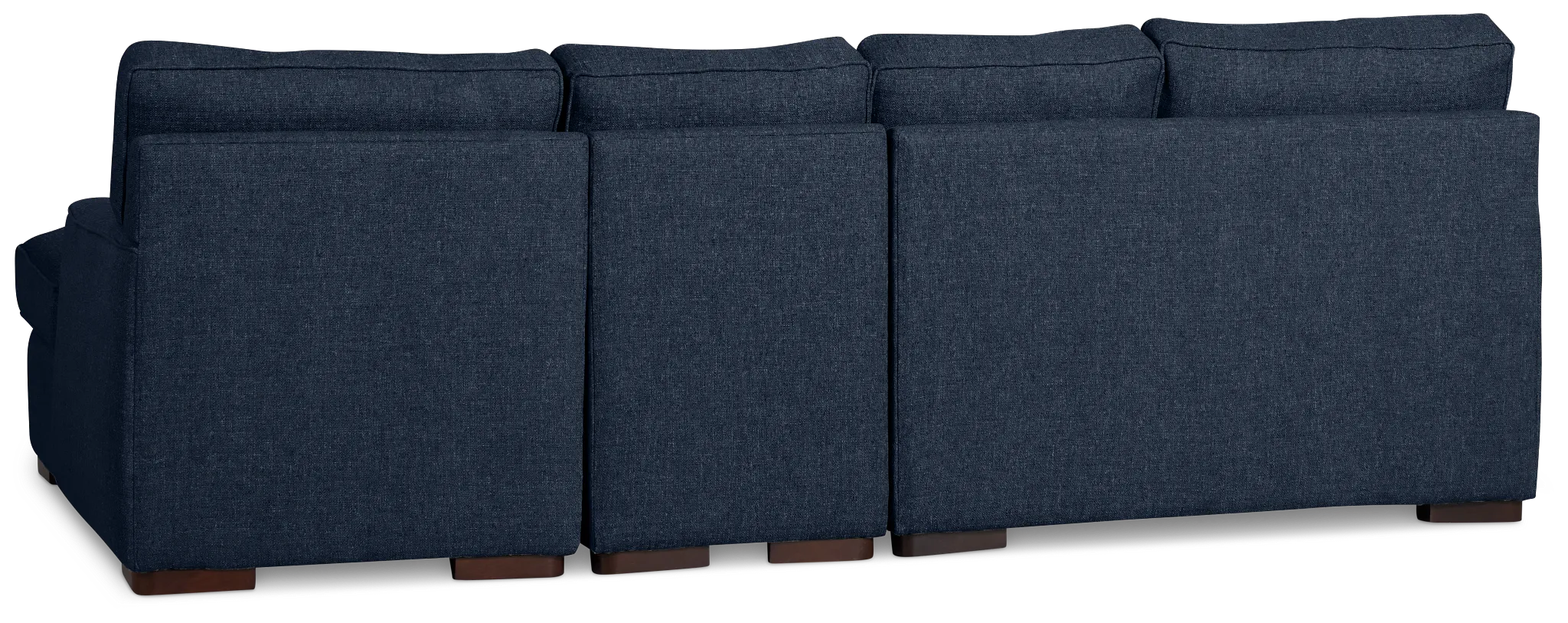 Sinclair Dark Blue Fabric Small Right Chaise Sectional