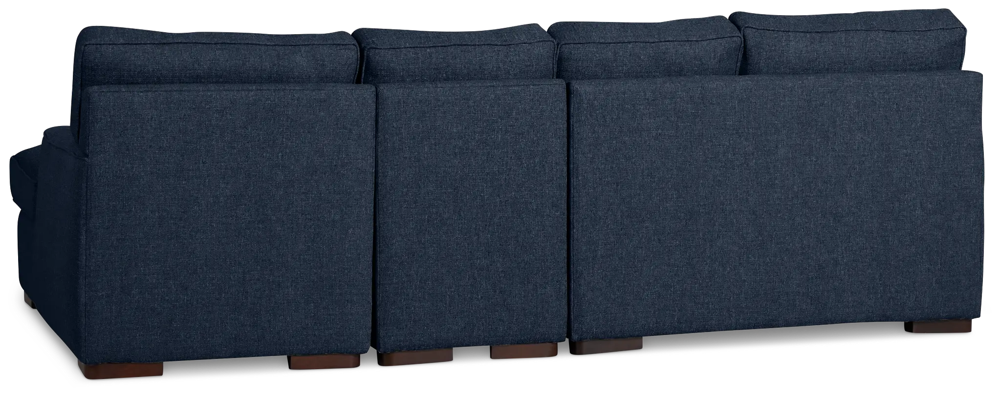 Sinclair Dark Blue Fabric Small Right Chaise Sectional Sinclair Dark Blue Fabric Small Right Chaise Sectional