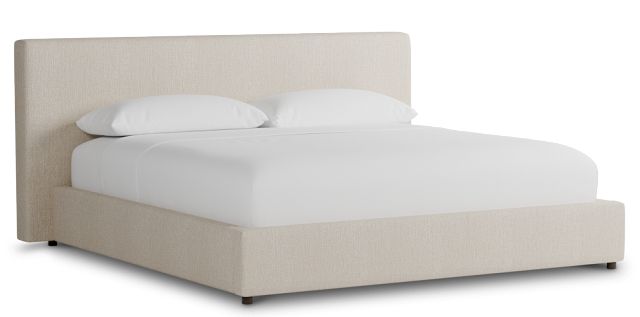 Grayton Revenue Beige 44" Upholstered Platform Bed